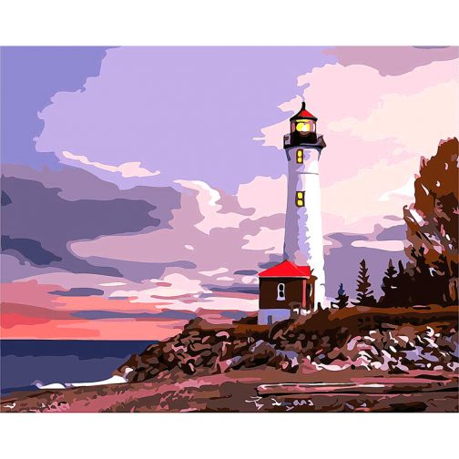 Lighthouse számfestő készlet