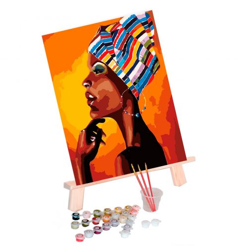 Afrikai portré számfestő készlet