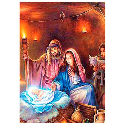Jézus Krisztus születése számfestő készlet
